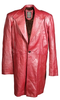 Dennis Rodmans Personally Owned and Signed Pink Leather Coat (Rodman Loa)